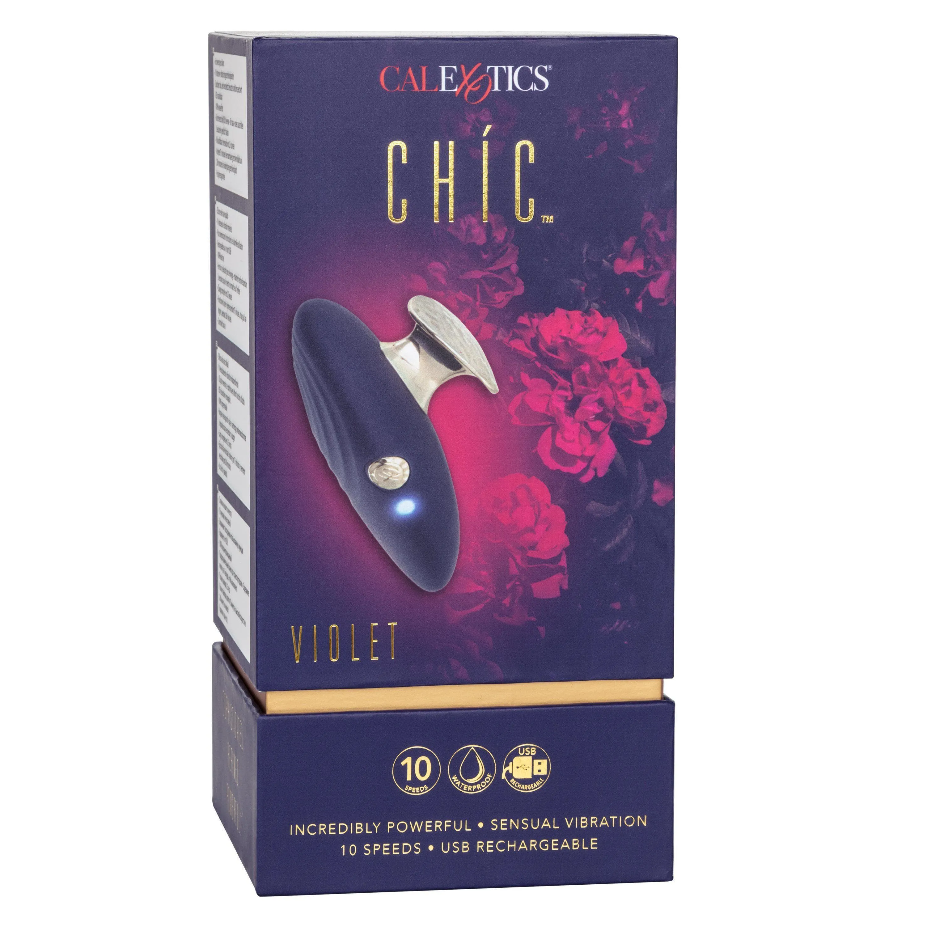 Chic Violet Silicone Rechargeable Hand Held Palm Massager