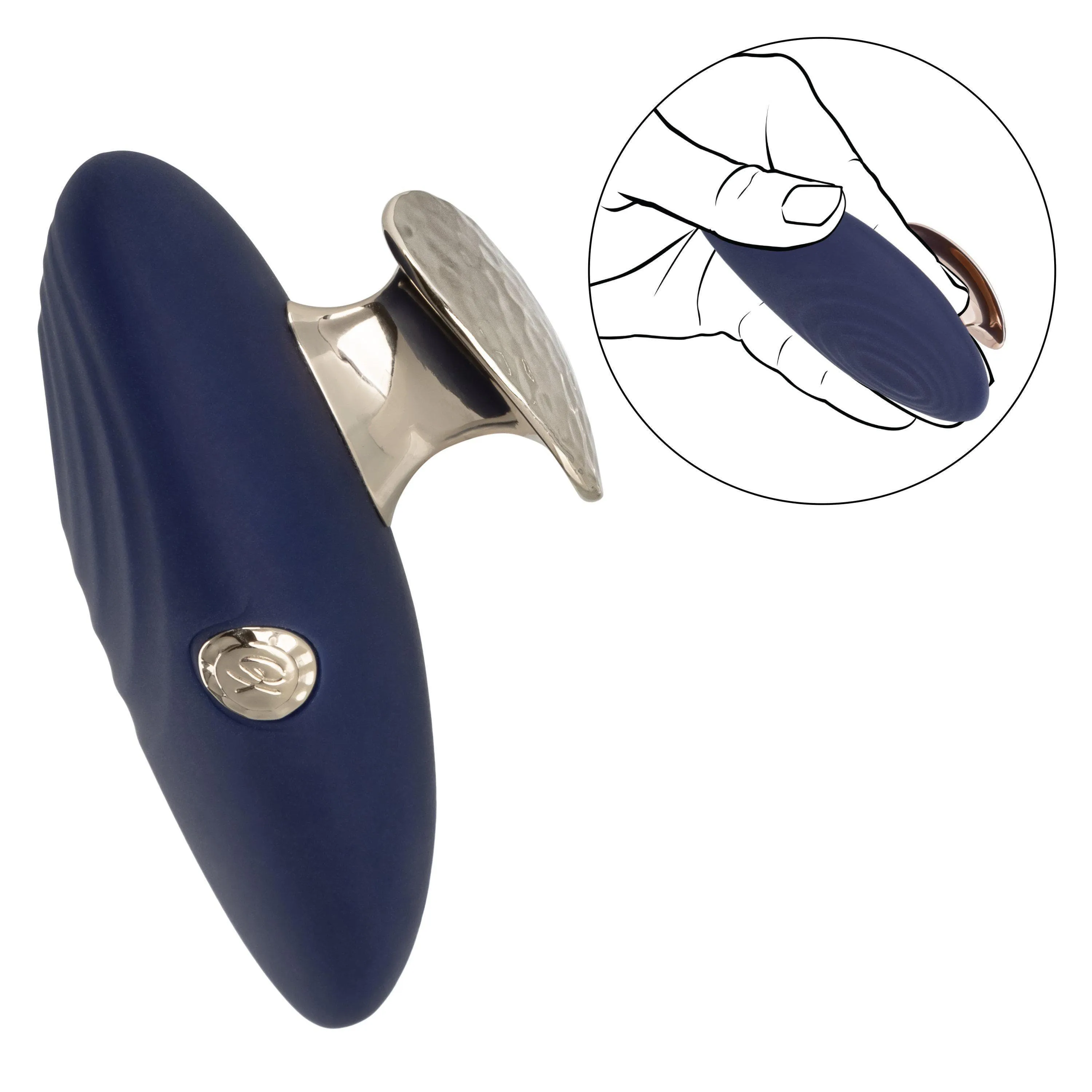 Chic Violet Silicone Rechargeable Hand Held Palm Massager