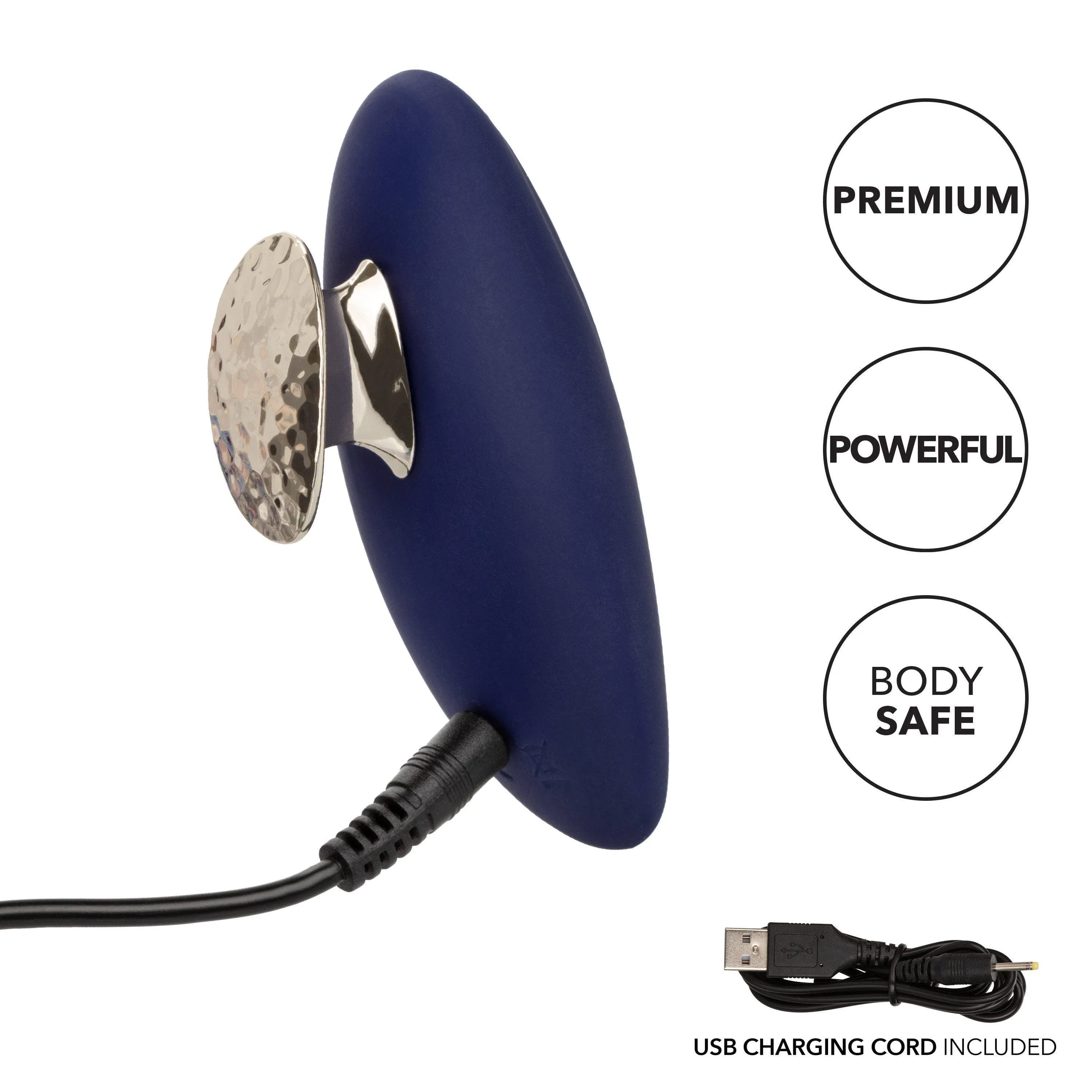 Chic Violet Silicone Rechargeable Hand Held Palm Massager