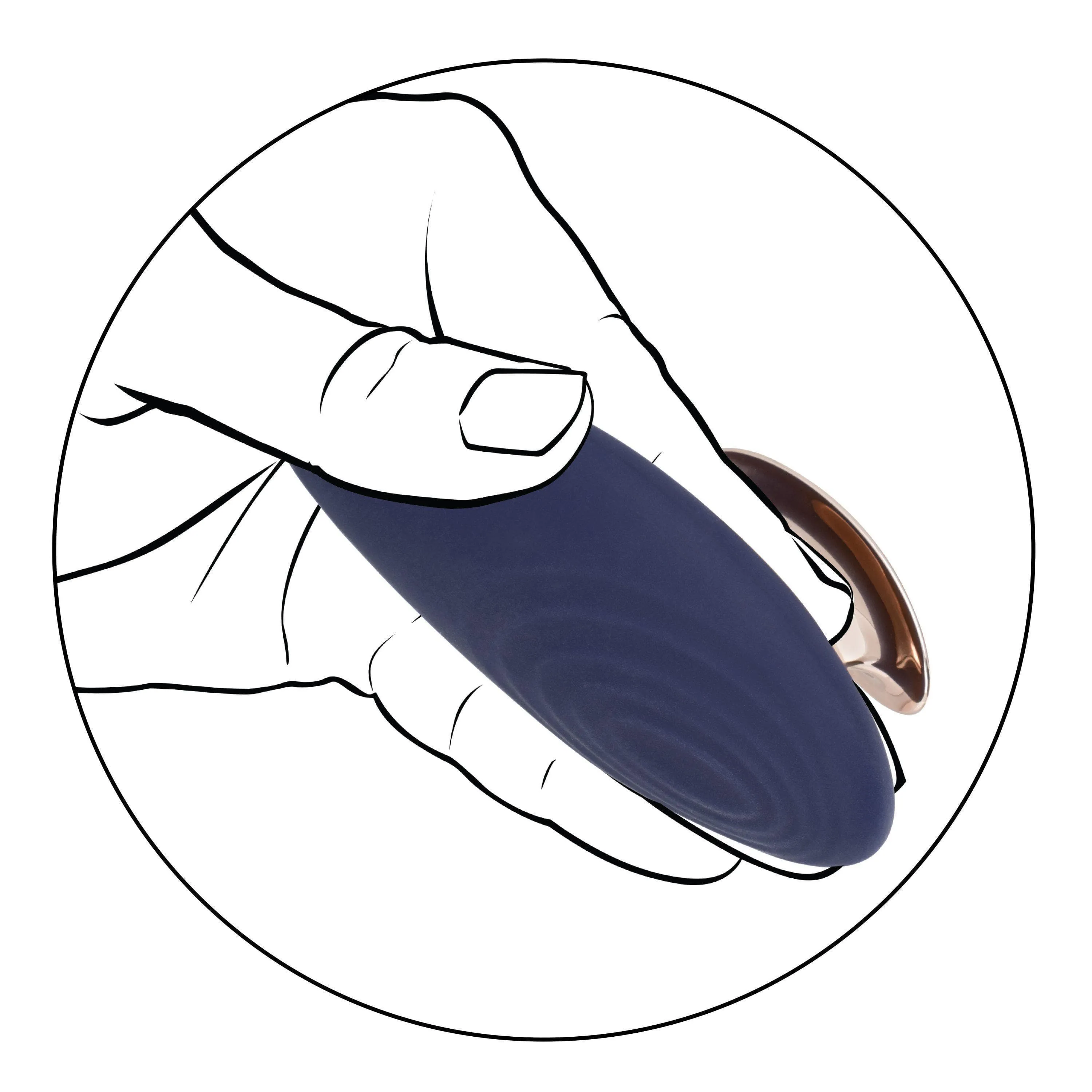 Chic Violet Silicone Rechargeable Hand Held Palm Massager