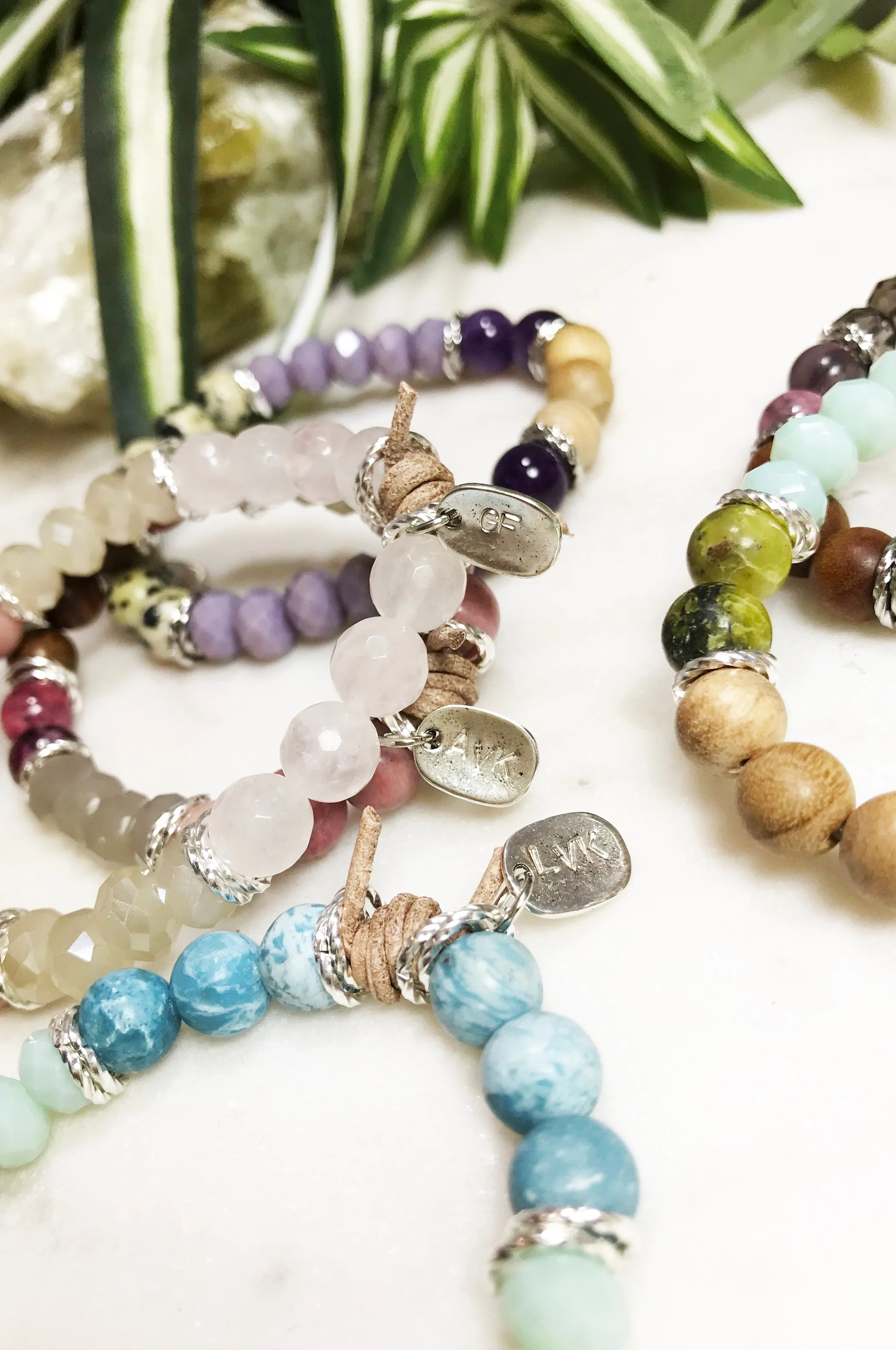 custom therapy bracelet stack - TH-3X-05-BR