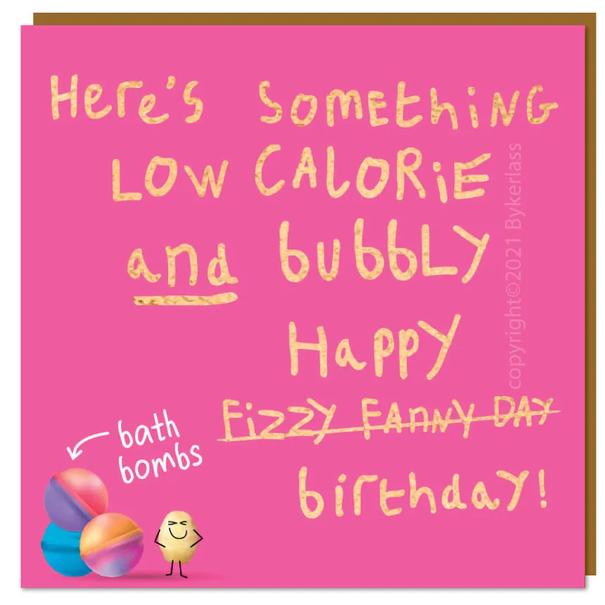 Fizzy Bath Bombs!!!  - Lumpy Potato Lady Card - (LP16)