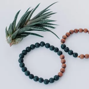 Men's Lava & Sandalwood Bracelet