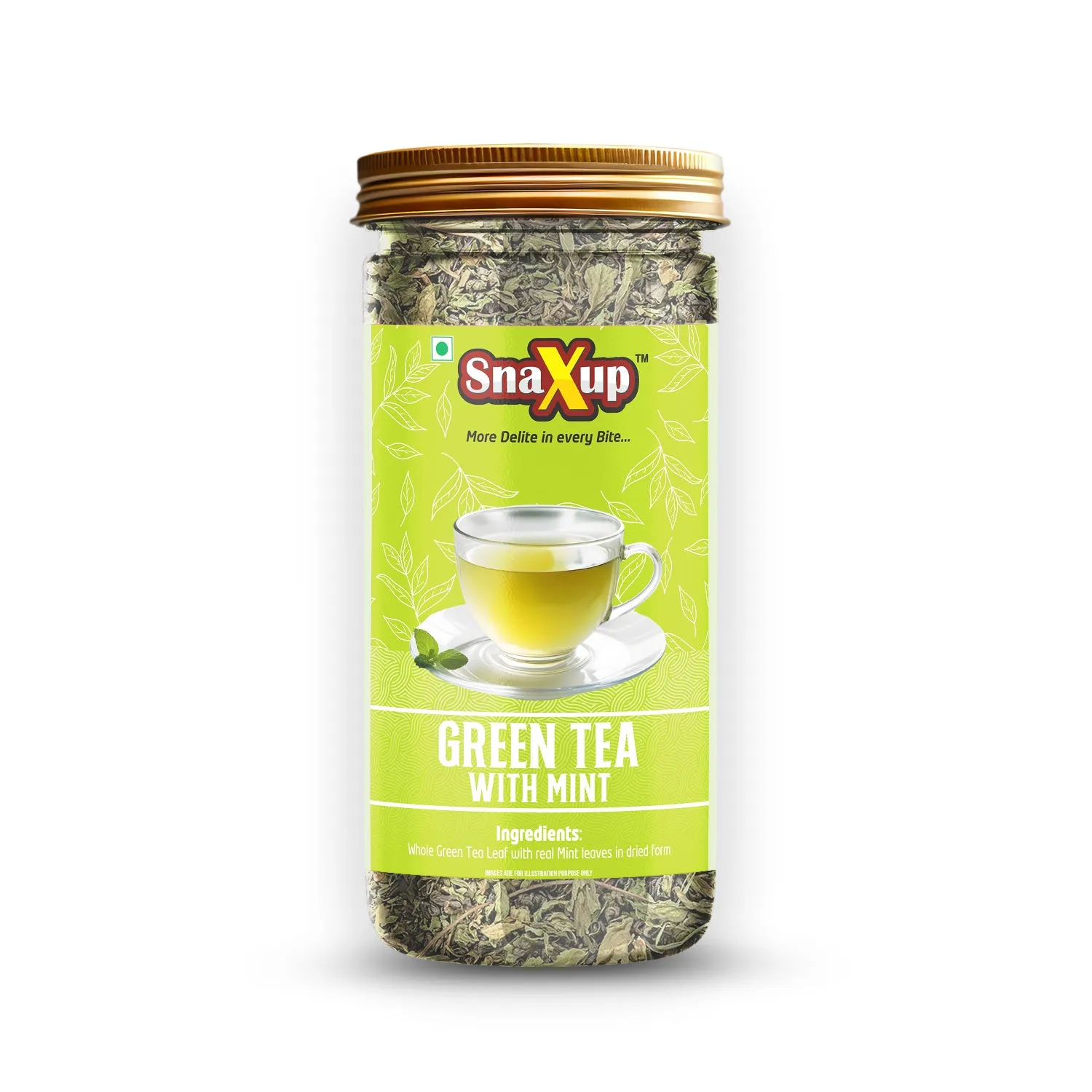 Snaxup Green Tea With Mint Tea