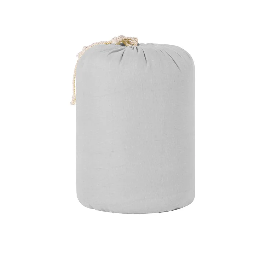Stonewashed French Linen Coverlet Set Range Dove Grey