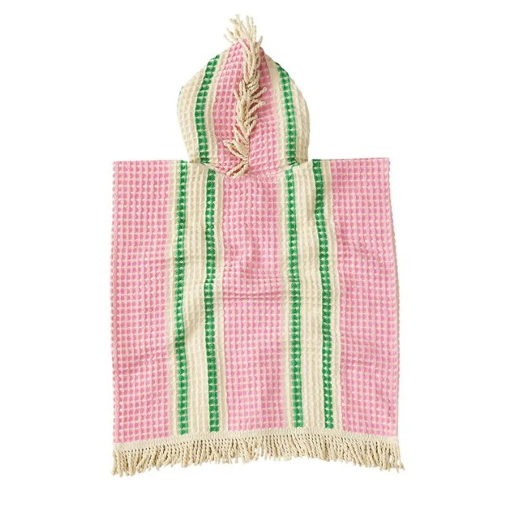 Tishy Waffle Hooded Towel - Dahlia