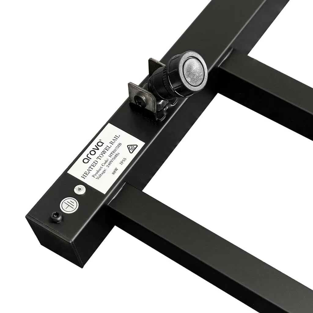 VIVA Heated Towel Rail Square Matte Black